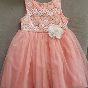 Peach lace dress